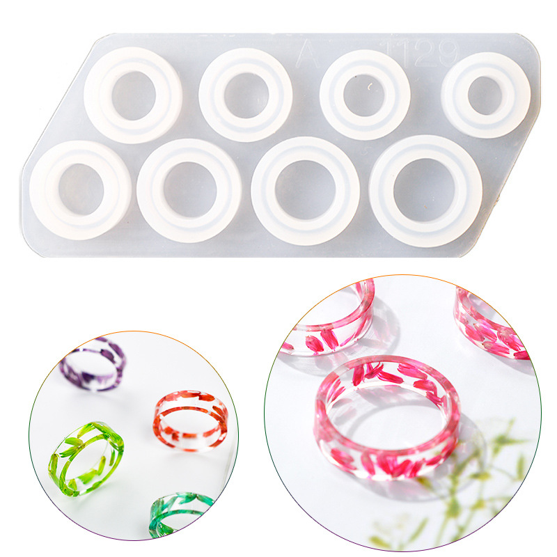 Resin Ocean Wave Mold - 8Pcs Assorted Sizes Ring Silicone Mold