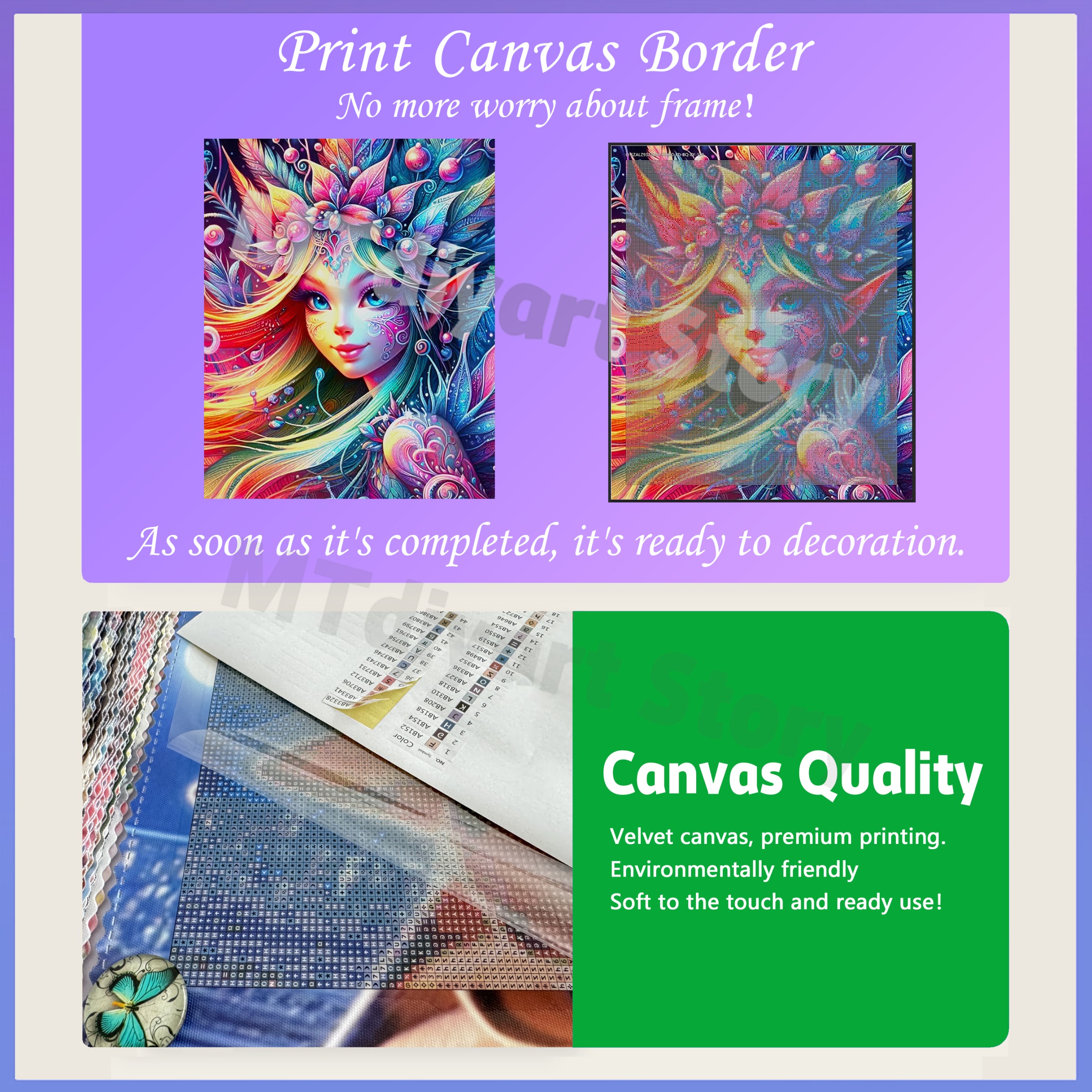 Printed Canvas Border Symbol S - Resin Craft Workshop recensie en prijs