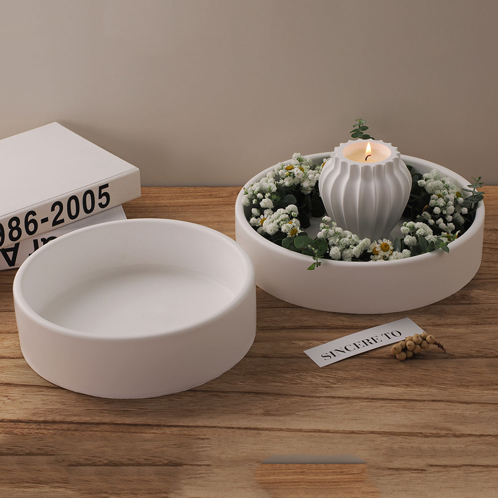 Large Capacity Cement Candle B - Coaster Mold Round recensie en prijs