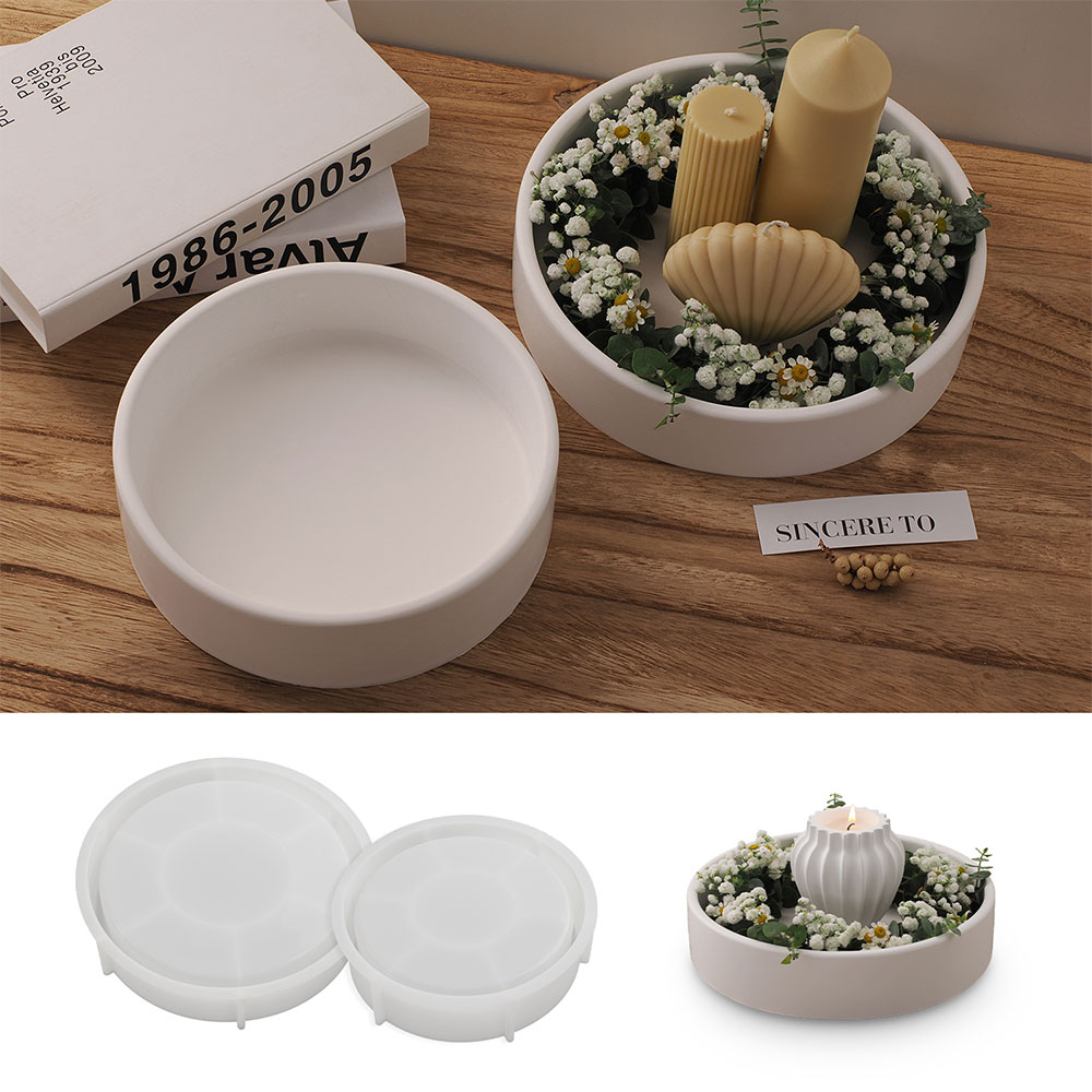 Large Capacity Cement Candle B - Coaster Mold Round recensie en prijs