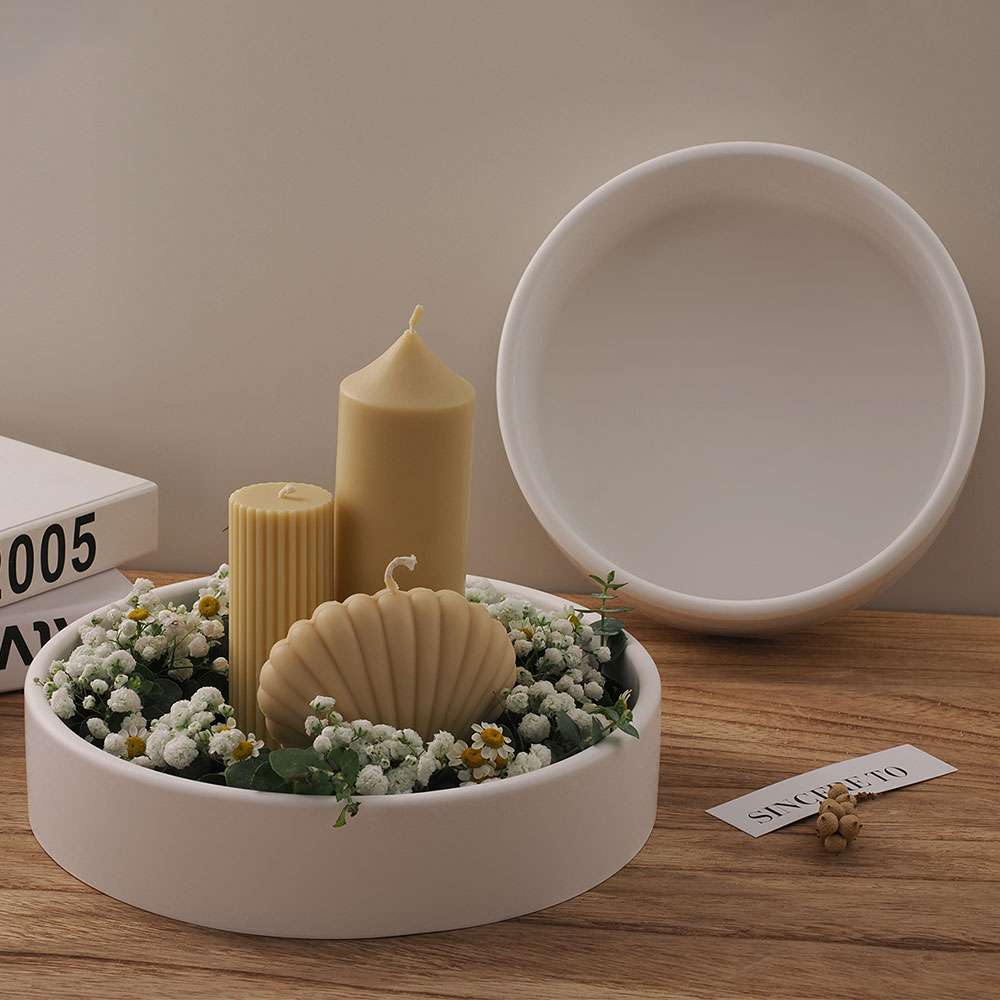 Large Capacity Cement Candle B - Coaster Mold Round recensie en prijs