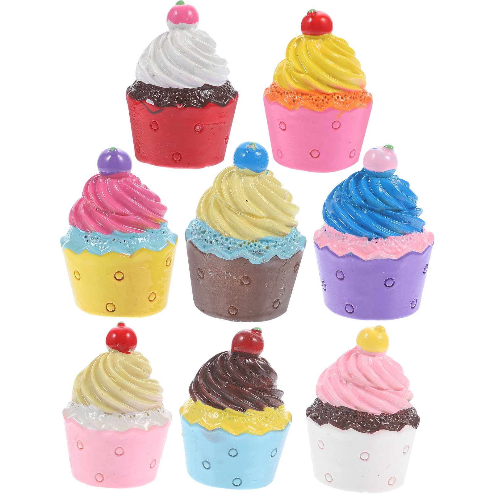 8Pcs Resin Mini Cupcake Keycha - Crafting Resin recensie en prijs