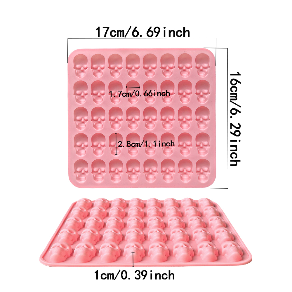 1pc 40 hole skull shaped bakin - Silicone Mold Tray recensie en prijs