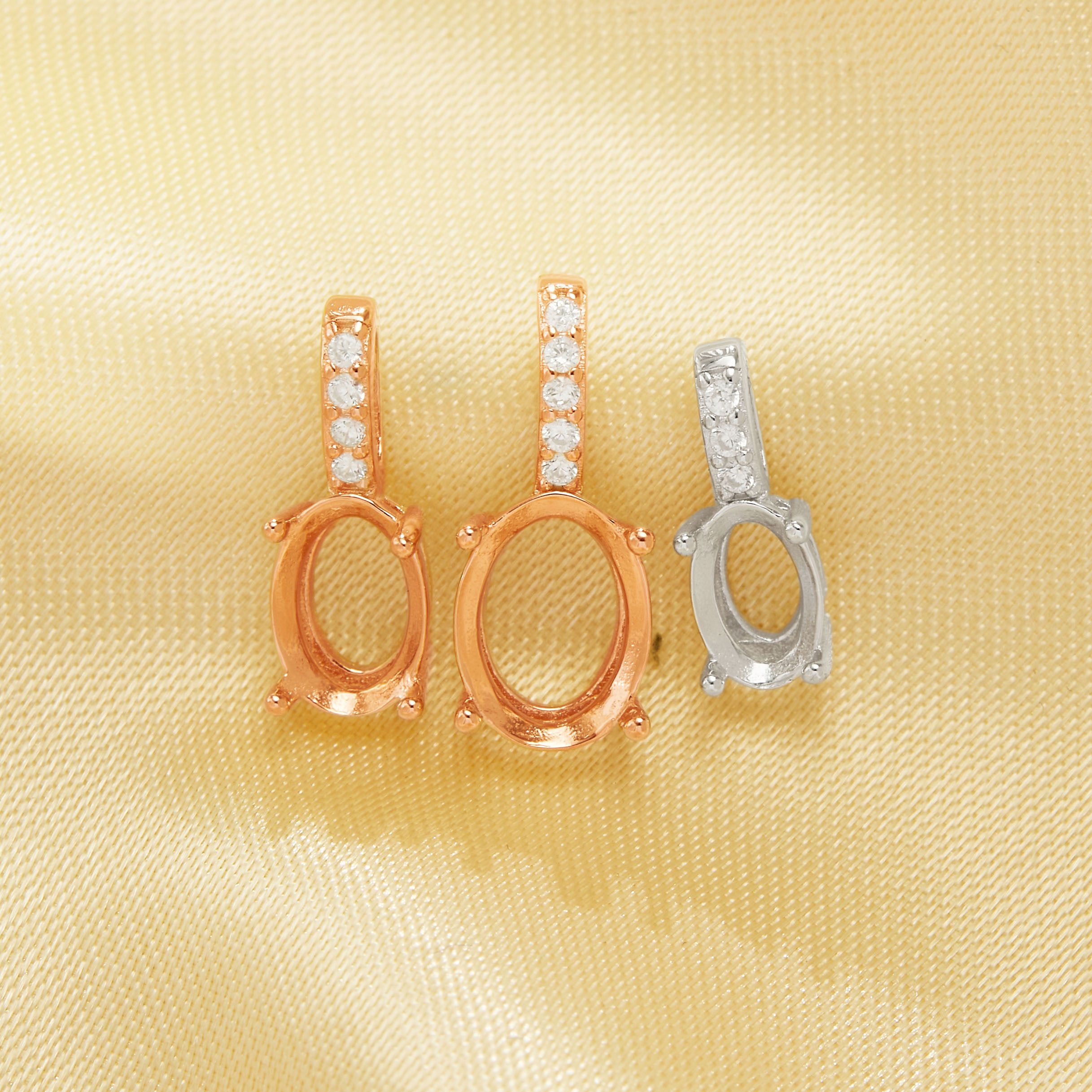 Oval Prong Pendant Bezel Setti - Bezels Set Pendant recensie en prijs