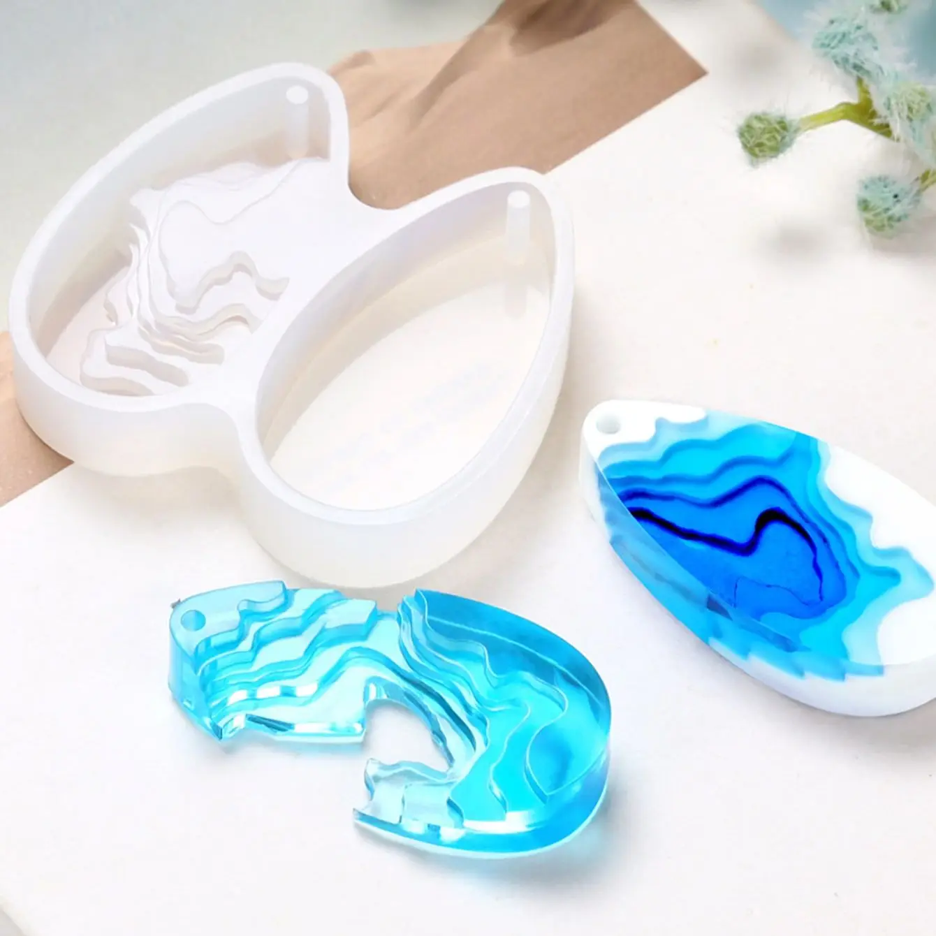 Round Water Drop Handmade DIY  - Resin Ocean Wave Mold recensie en prijs