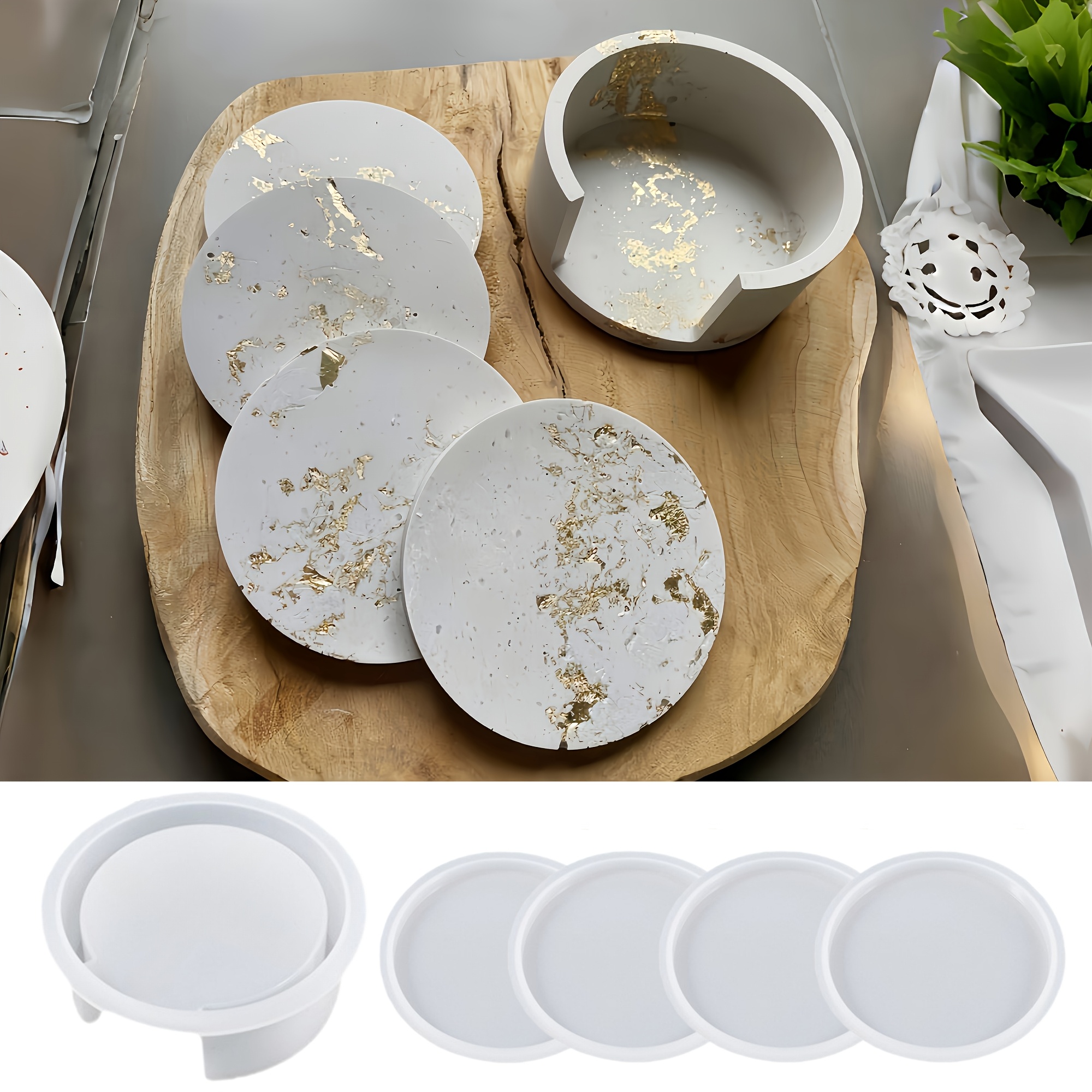 5pcs Round Coaster Silicone Mo - Coaster Mold Round recensie en prijs