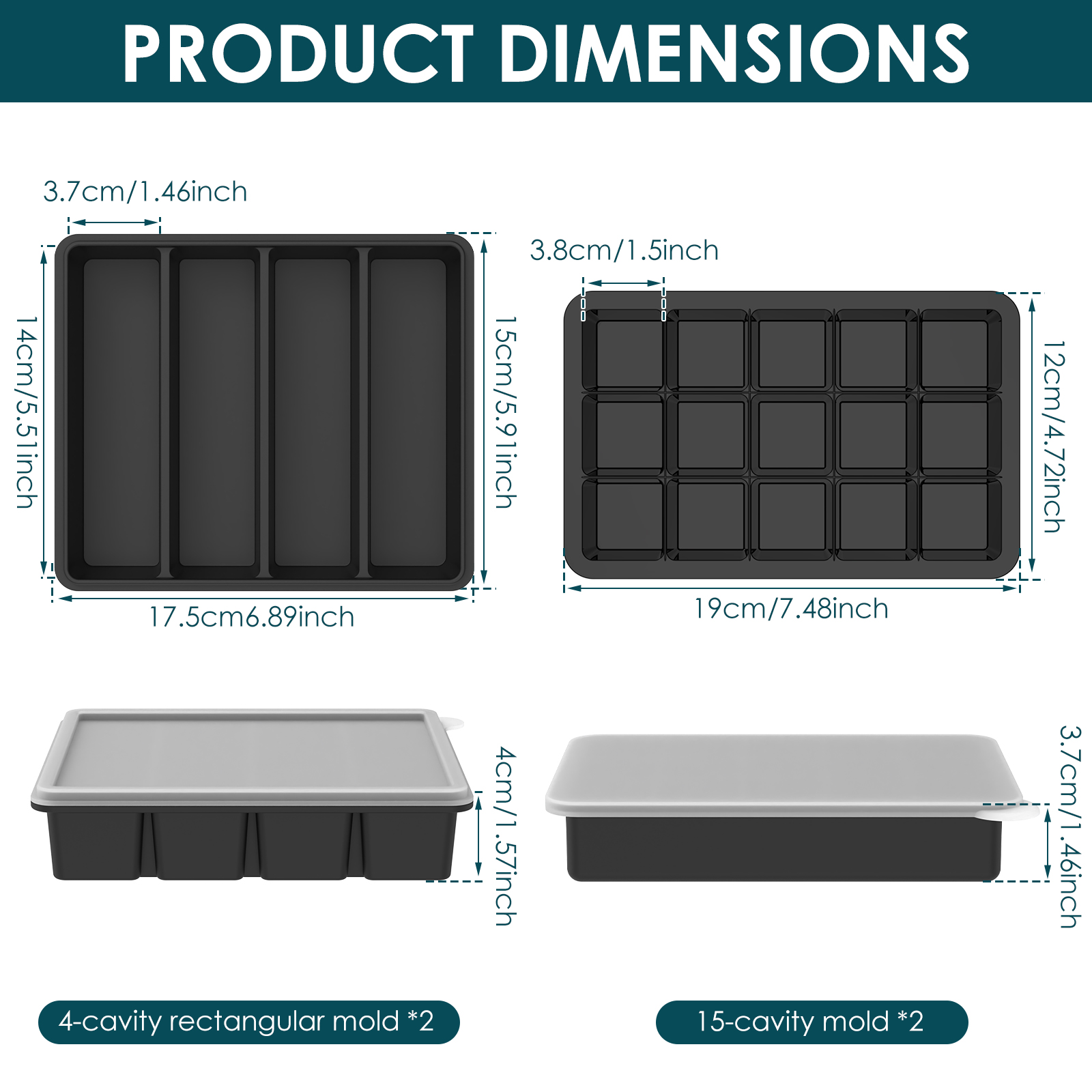 4 Pack Silicone Freezer Tray w - Serving Tray Mold recensie en prijs