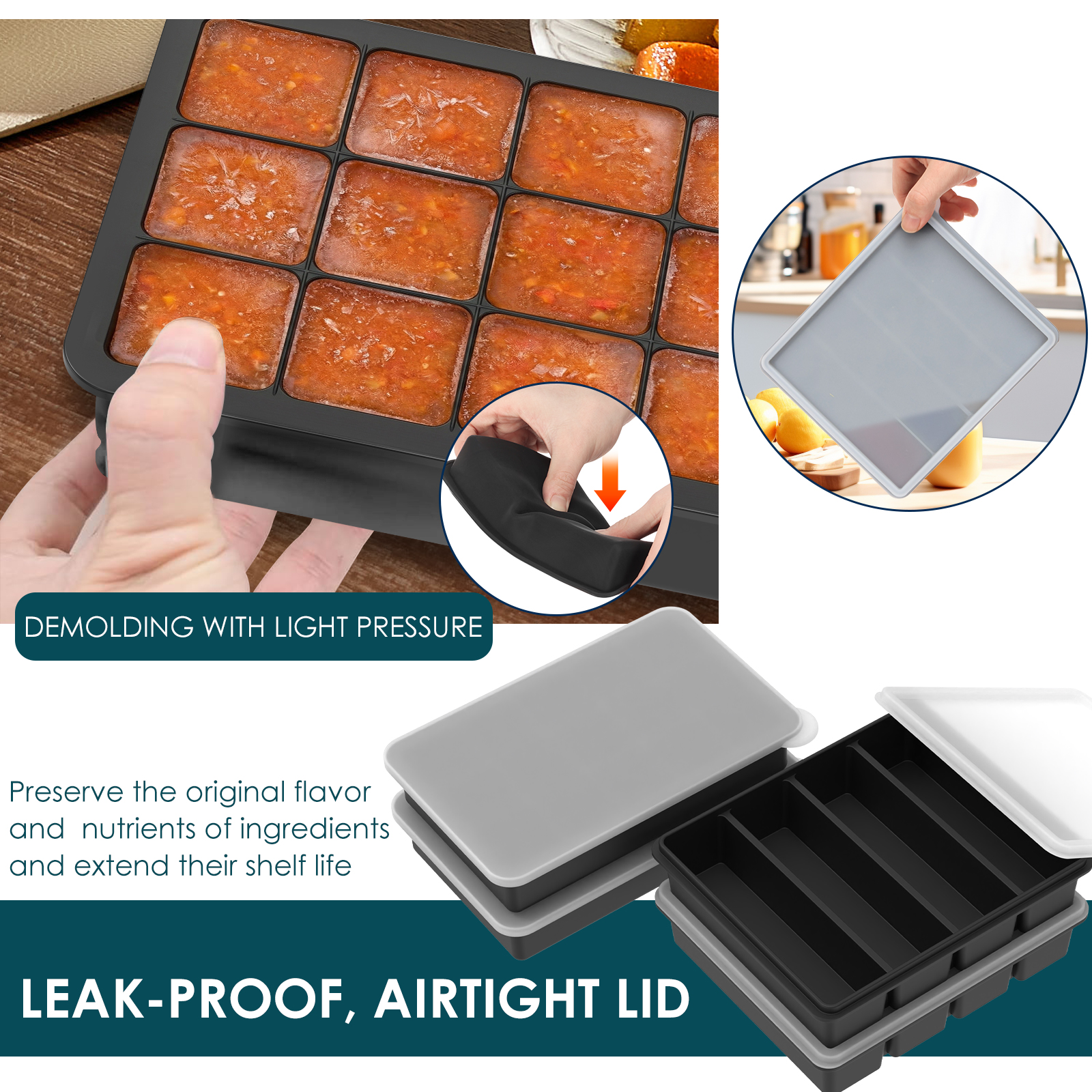 4 Pack Silicone Freezer Tray w - Serving Tray Mold recensie en prijs