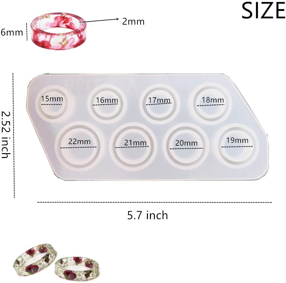 8Pcs Assorted Sizes Ring Silic - Resin Ocean Wave Mold recensie en prijs
