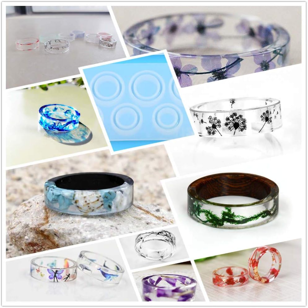 8Pcs Assorted Sizes Ring Silic - Resin Ocean Wave Mold recensie en prijs