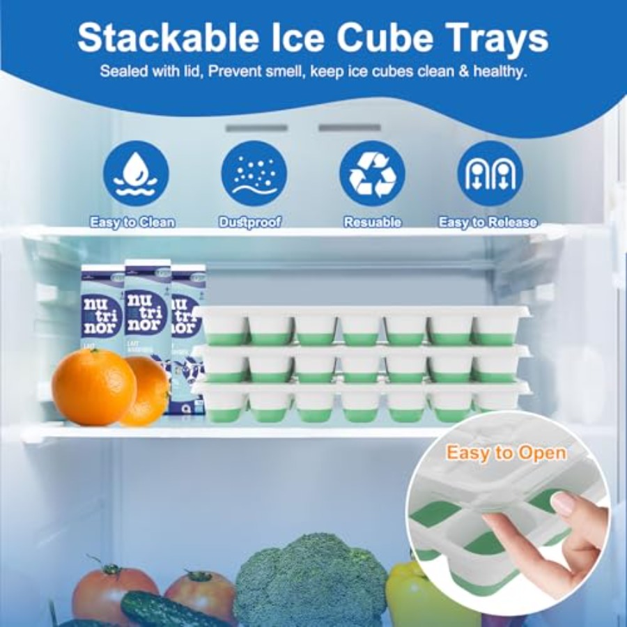 Ice Cube Tray with Lid, 3 Pack - Silicone Mold Tray recensie en prijs