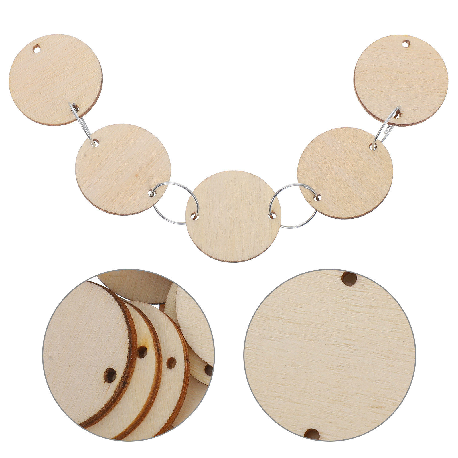 100Pcs Round Wood Chips Calend - Wood Ring Blank recensie en prijs