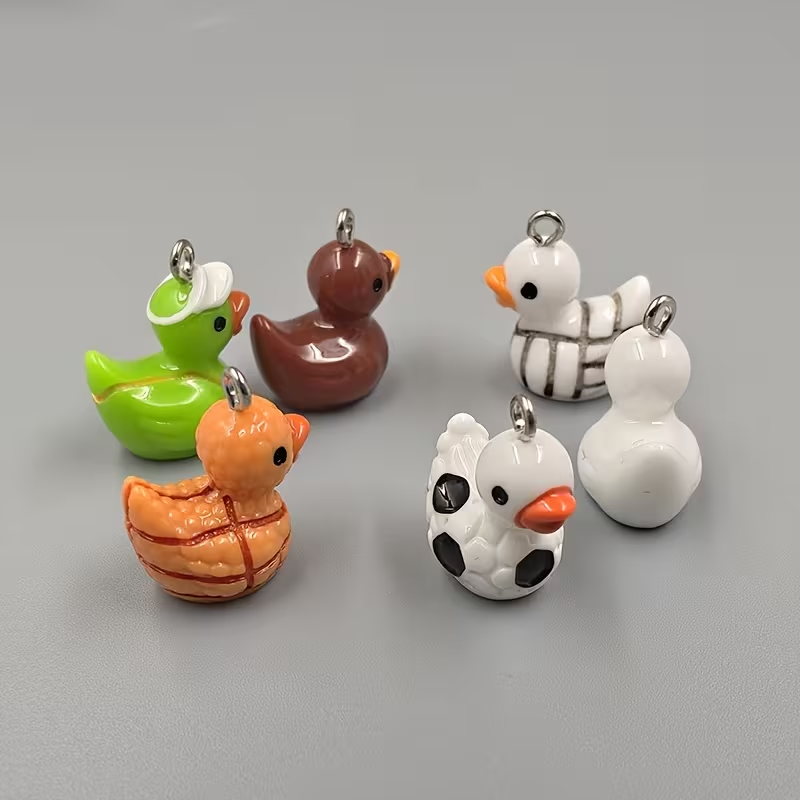 10pcs Cute Sports Duck Charms, - Resin Crafts Diy recensie en prijs