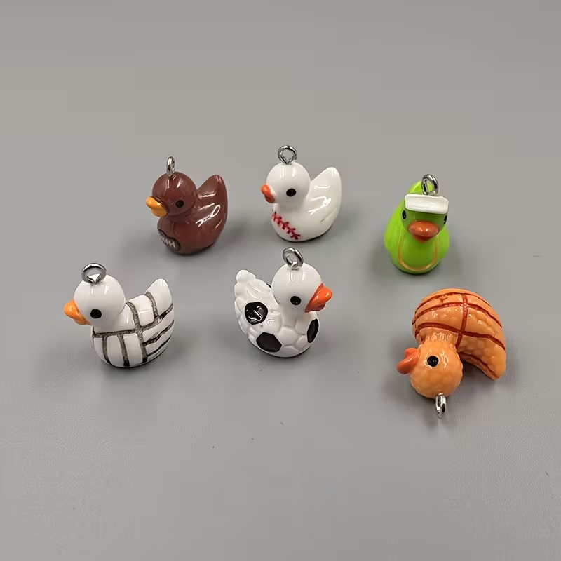 10pcs Cute Sports Duck Charms, - Resin Crafts Diy recensie en prijs