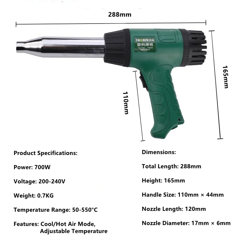 High-Temperature Heat Gun, Adj - Heat Gun Small recensie en prijs