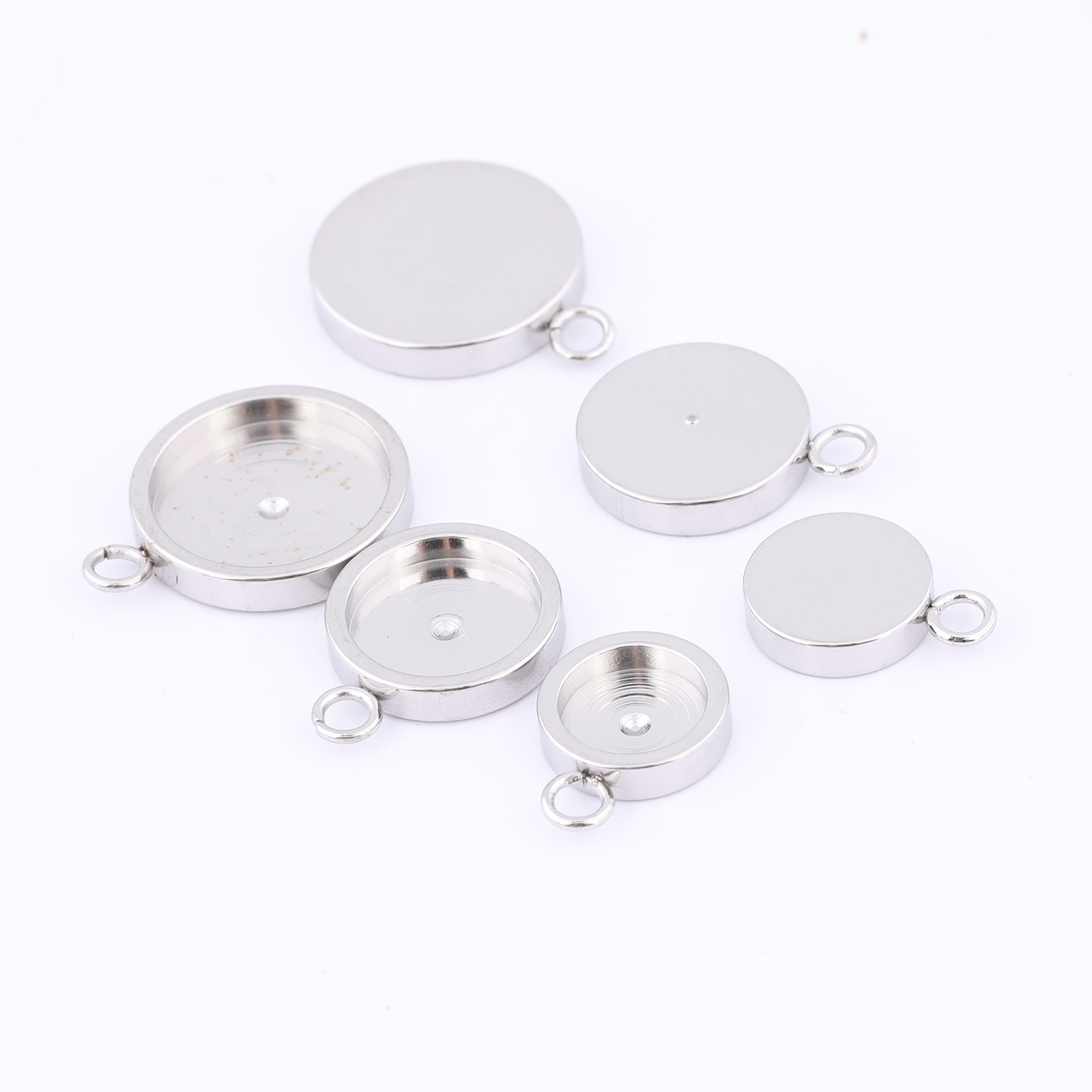 20pcs Stainless Steel 6mm 8mm  - Bezels Set Pendant recensie en prijs