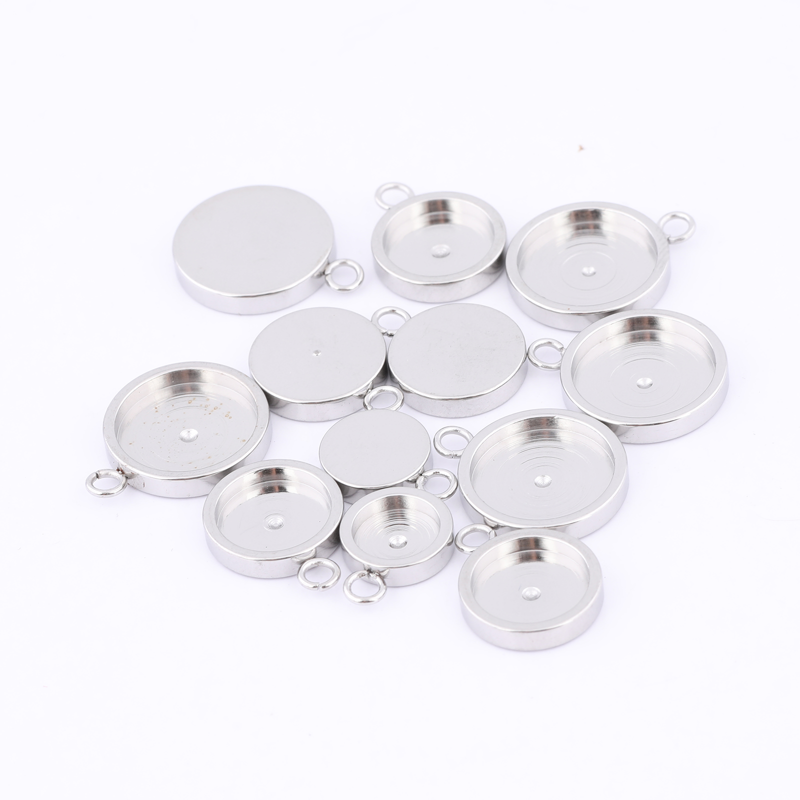 20pcs Stainless Steel 6mm 8mm  - Bezels Set Pendant recensie en prijs