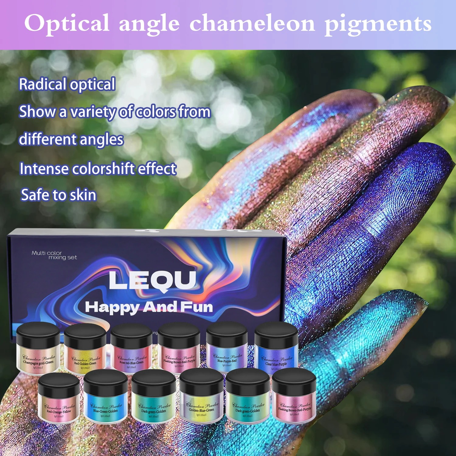 A set of chameleon pink nail c - Resin Pigment Set recensie en prijs