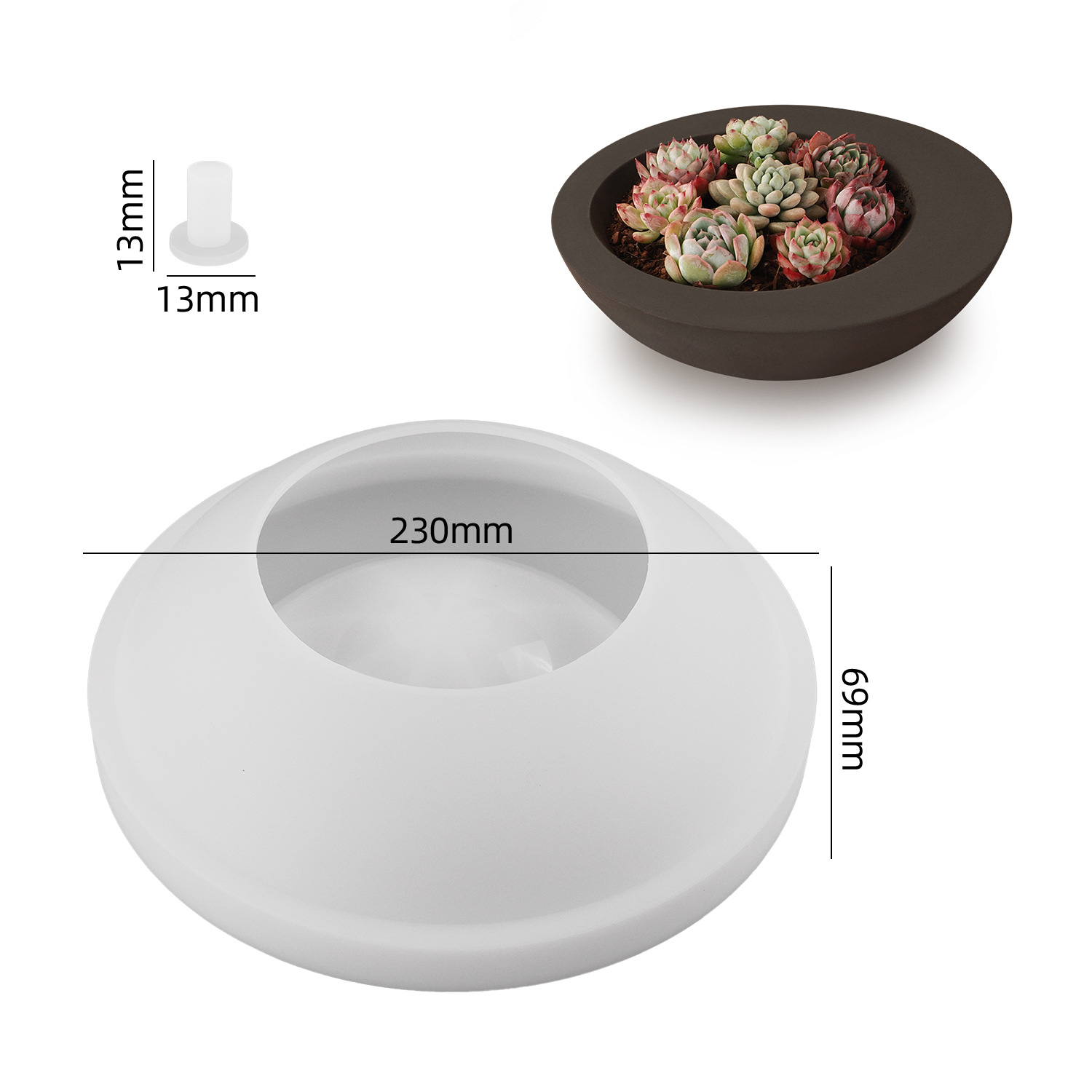 1pc Irregular Round Bowl-Shape - Coaster Mold Round recensie en prijs