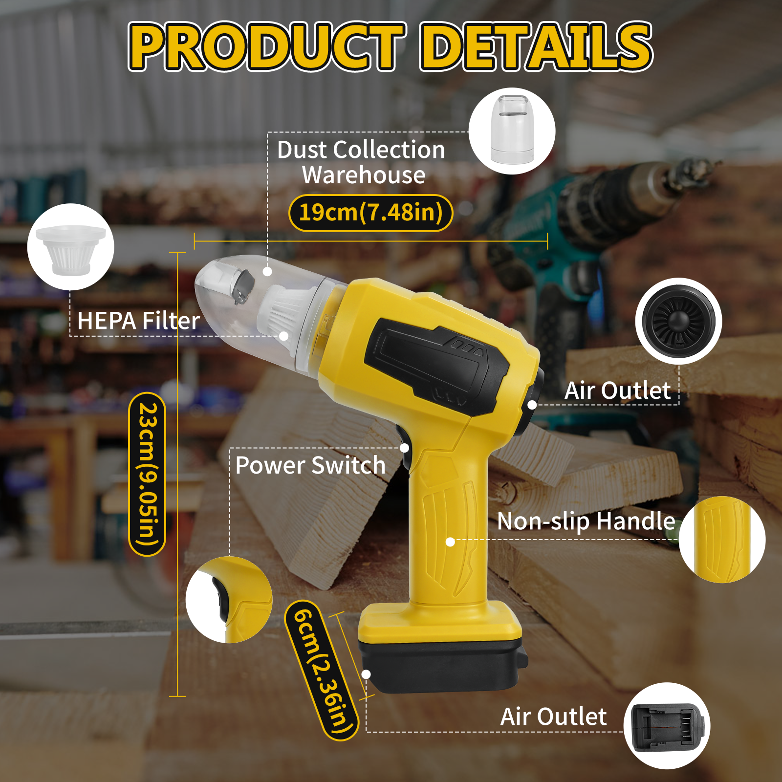Handheld Car Vacuum Cleaner 2- - Vacuum Chamber Small recensie en prijs