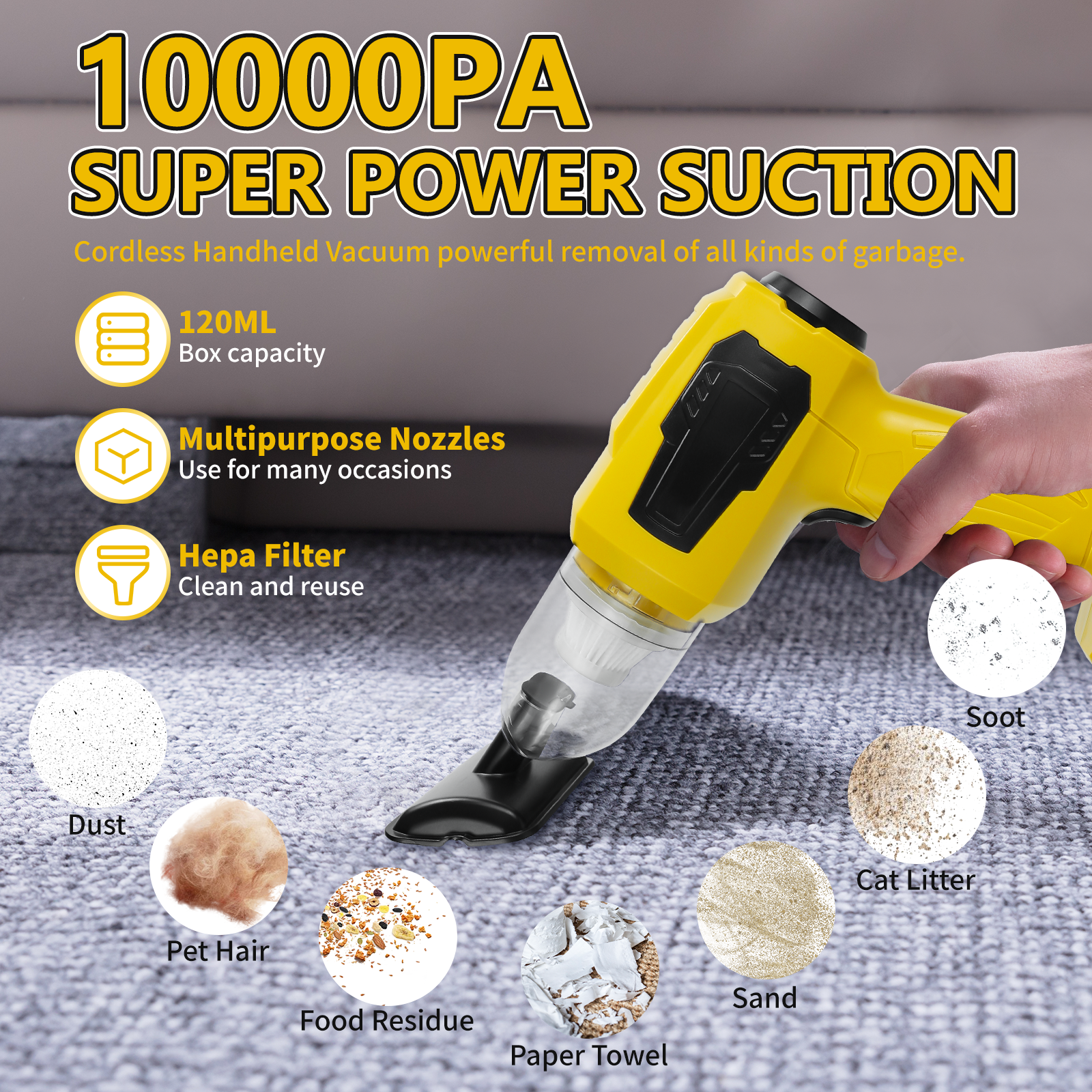 Handheld Car Vacuum Cleaner 2- - Vacuum Chamber Small recensie en prijs