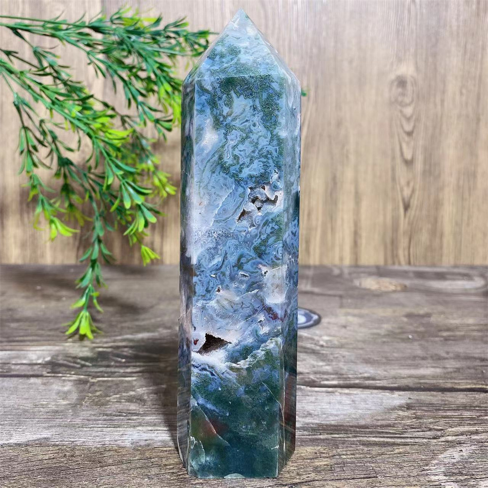 Big Green Moss Agate Druzy Nat - Terrarium Moss Art recensie en prijs