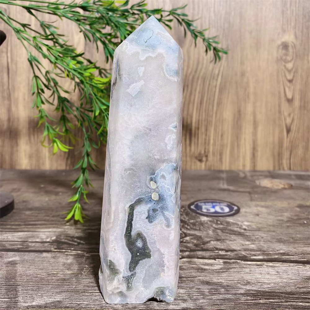 Big Green Moss Agate Druzy Nat - Terrarium Moss Art recensie en prijs