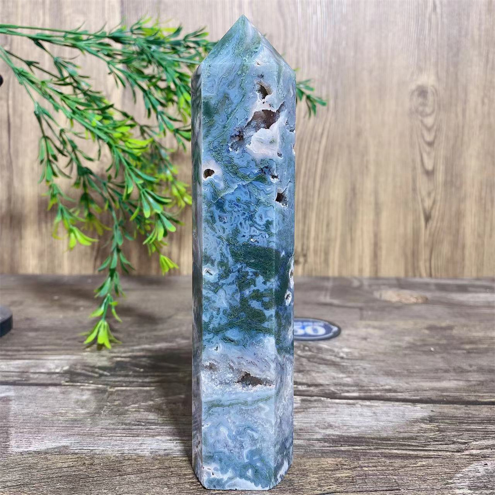 Big Green Moss Agate Druzy Nat - Terrarium Moss Art recensie en prijs