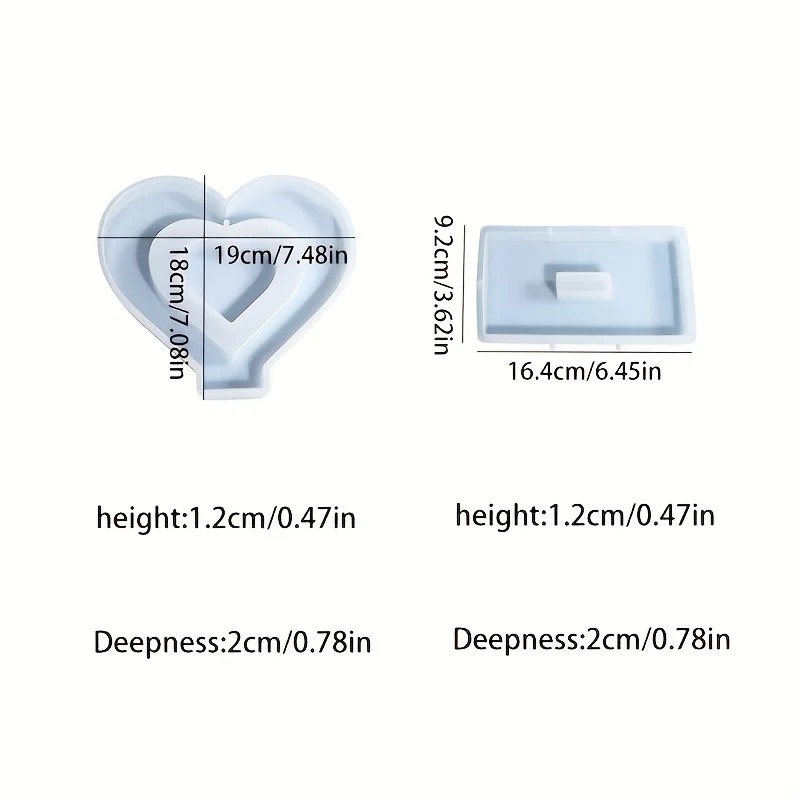 Heart Resin Molds, 2 Pieces Lo - Resin Craft Ideas recensie en prijs
