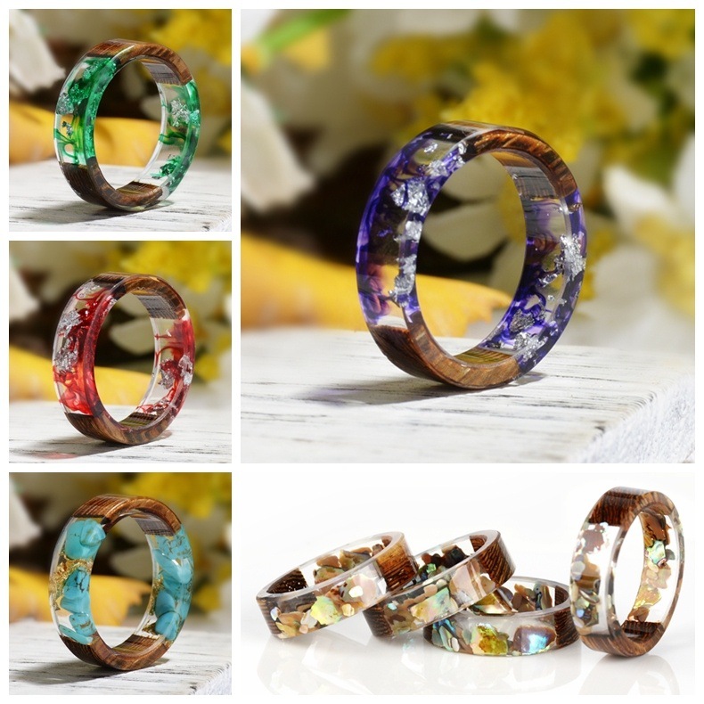 Creative Wooden Resin Ring for - Dried Flower Bulk recensie en prijs