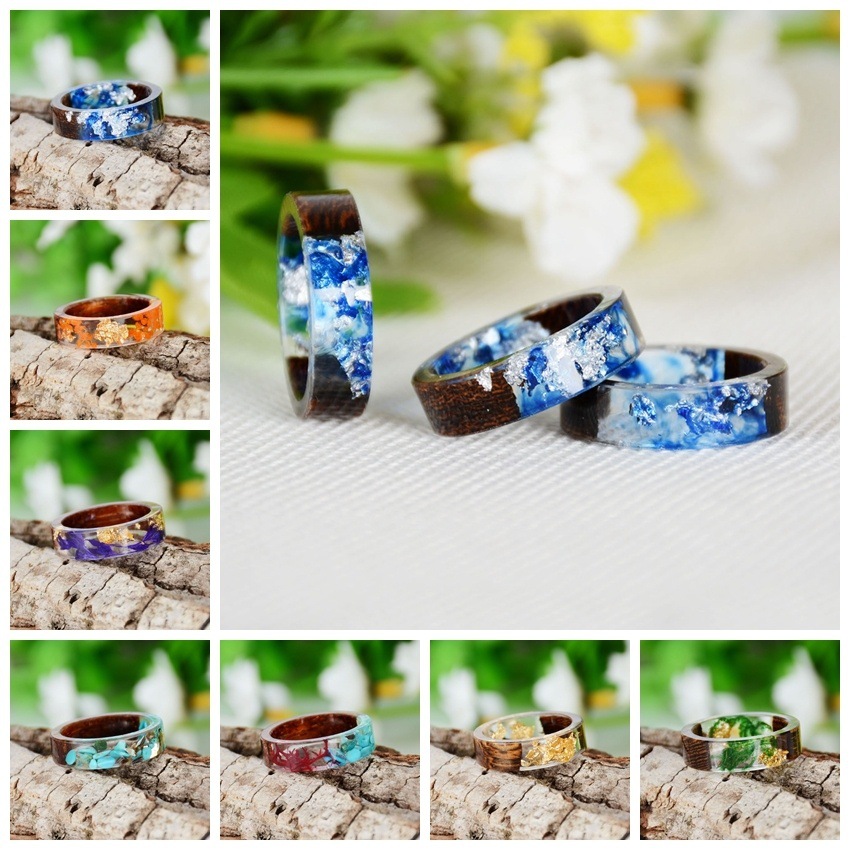 Creative Wooden Resin Ring for - Dried Flower Bulk recensie en prijs