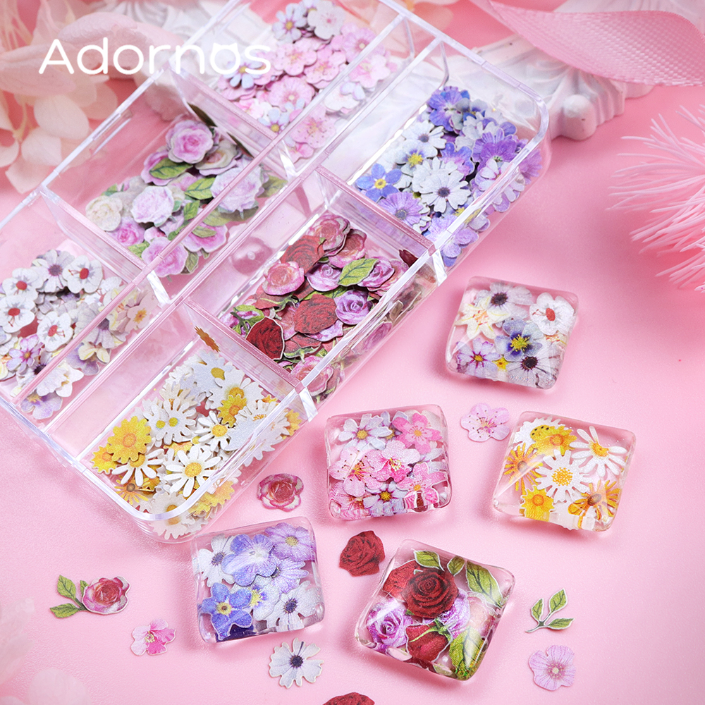 6 Grids Flowers Wood Pulp Chip - Resin Craft Ideas recensie en prijs