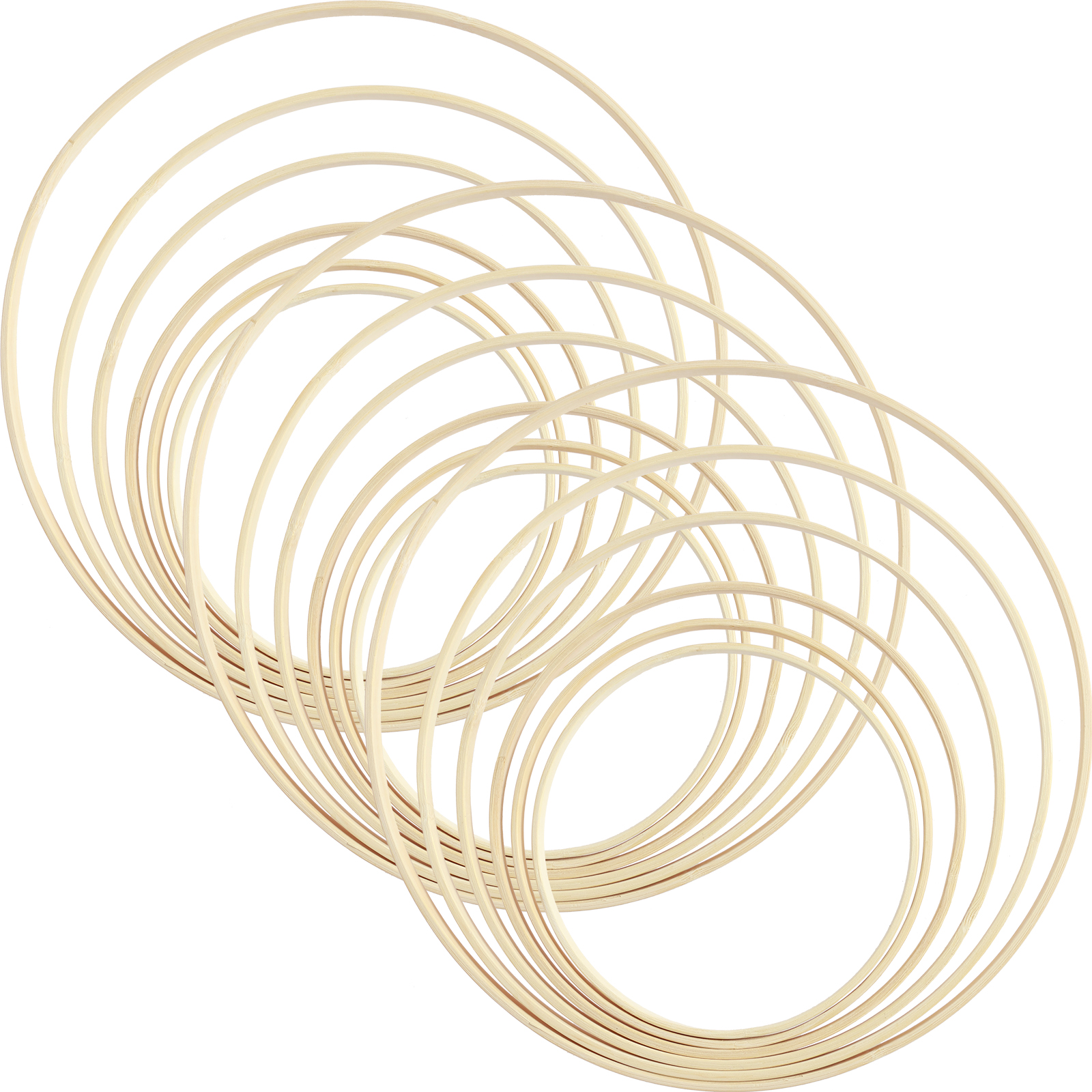 18Pcs Bamboo Rings Set 6 Sizes - Wood Ring Blank recensie en prijs