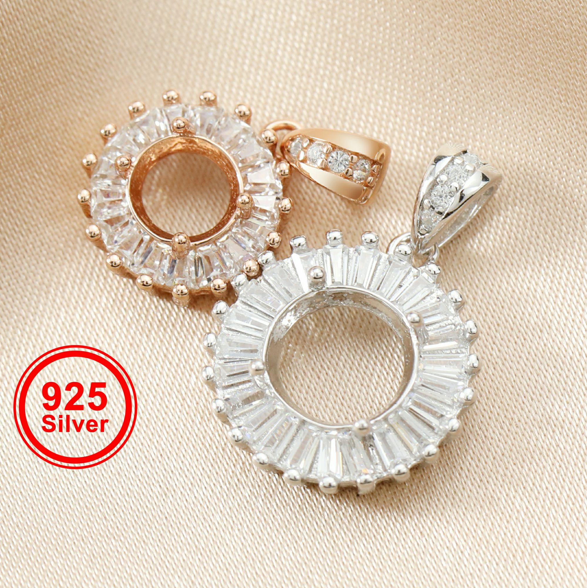 4-12MM Round Bezel Rose Gold S - Bezels Set Pendant recensie en prijs