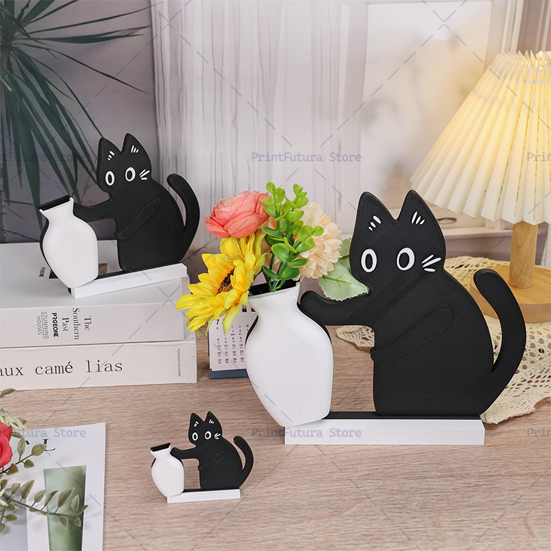 3D Printed Naughty Kitten Vase - Dried Flower Bulk recensie en prijs