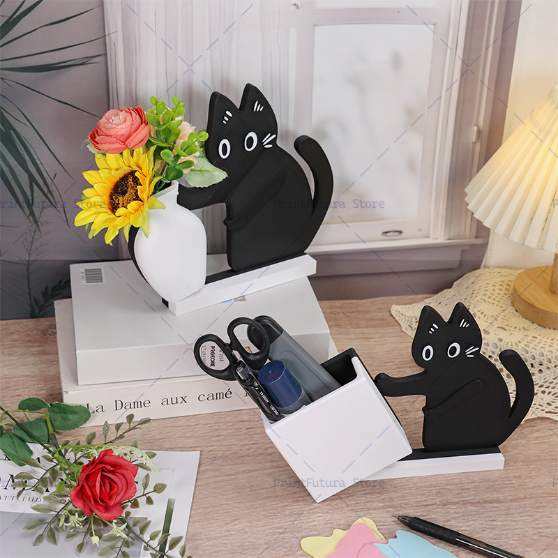 3D Printed Naughty Kitten Vase - Dried Flower Bulk recensie en prijs