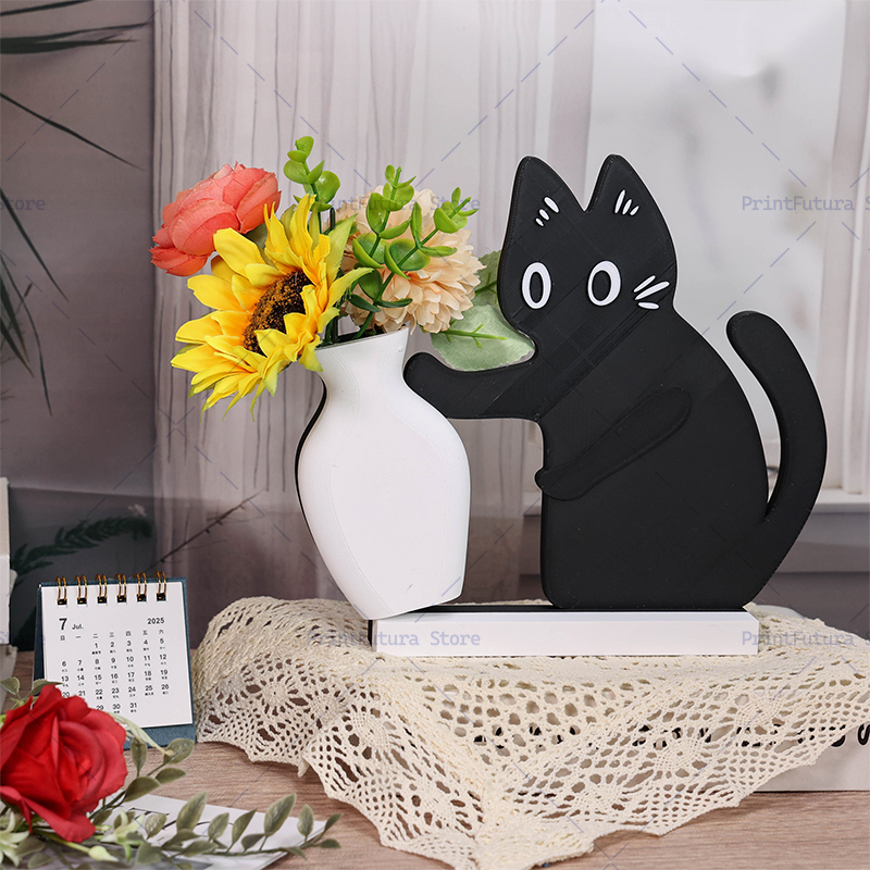 3D Printed Naughty Kitten Vase - Dried Flower Bulk recensie en prijs
