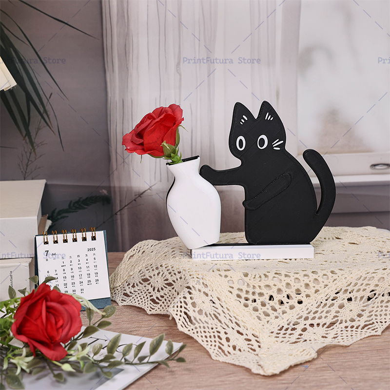 3D Printed Naughty Kitten Vase - Dried Flower Bulk recensie en prijs