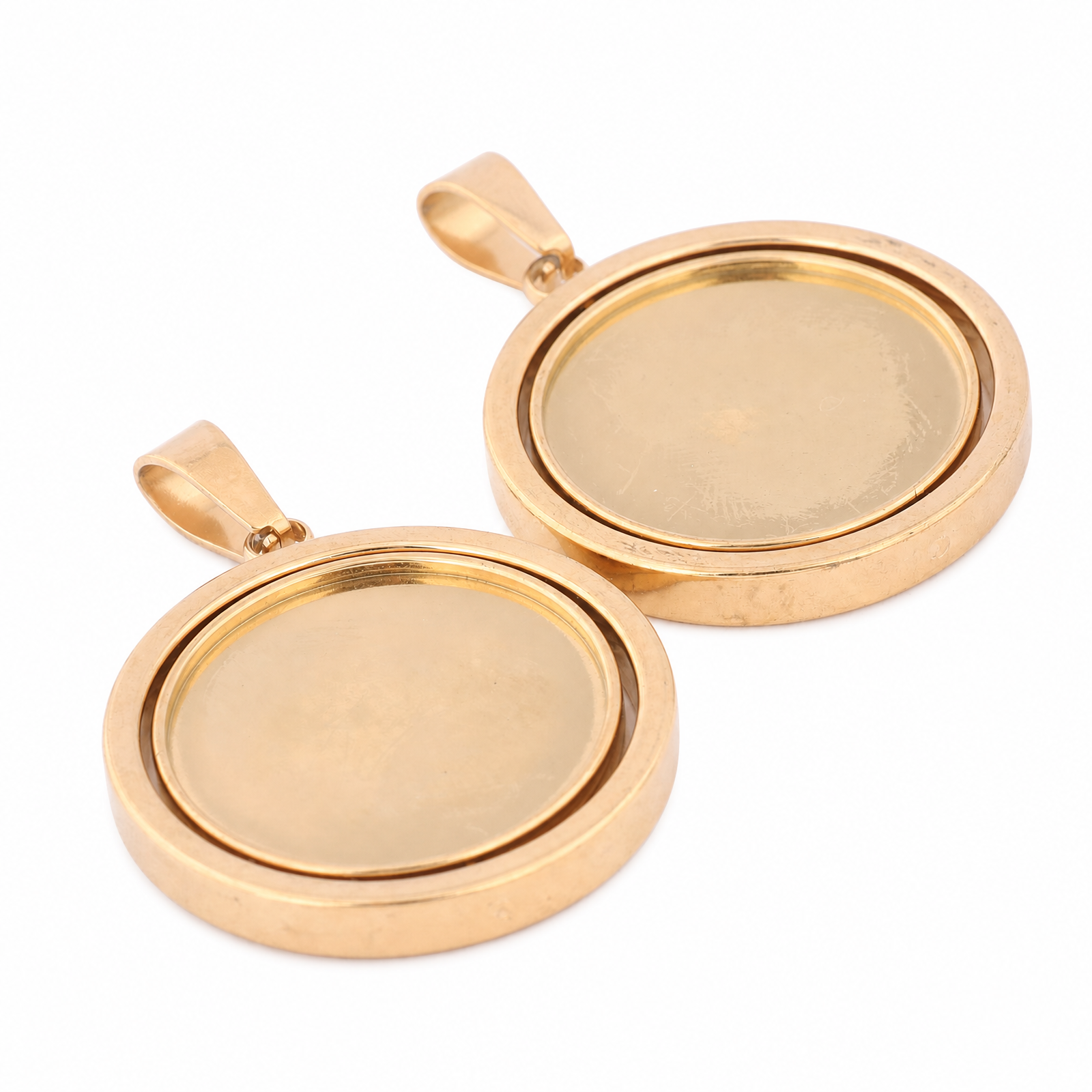 5pcs Stainless Steel Gold Plat - Bezels Set Pendant recensie en prijs