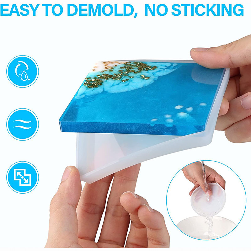 Round Square Coaster Silicone  - Resin Ocean Wave Mold recensie en prijs