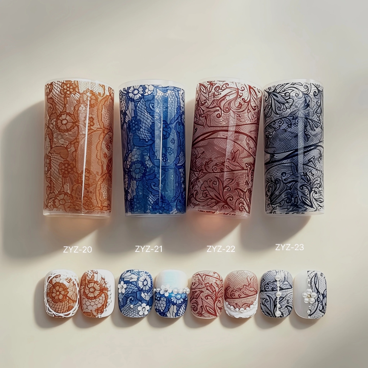 10 Rolls Red Lace Nail Foils f - Gold Foil Flakes recensie en prijs