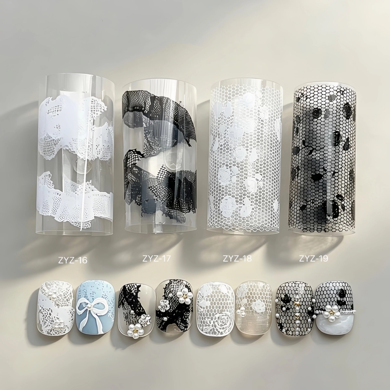 10 Rolls Red Lace Nail Foils f - Gold Foil Flakes recensie en prijs