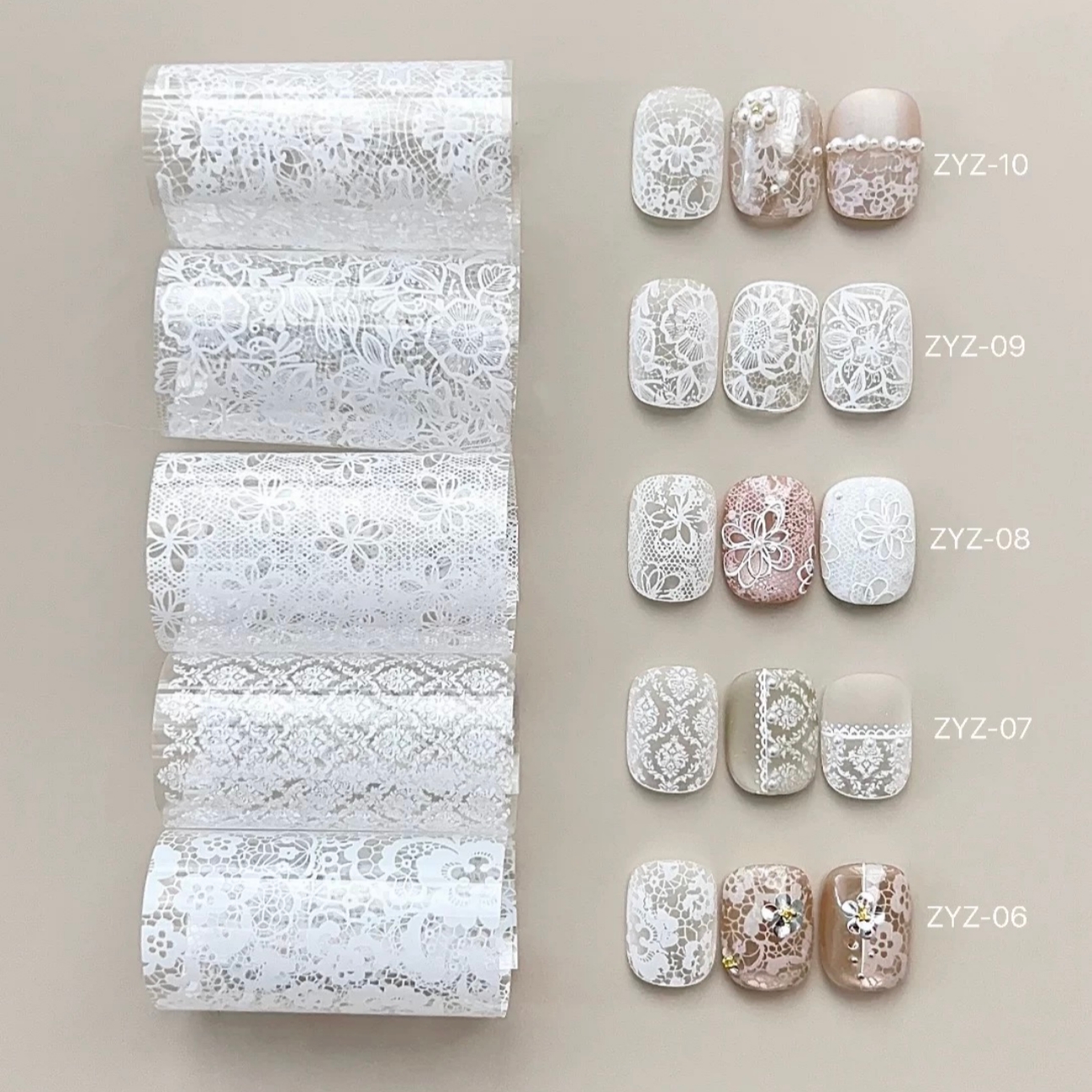 10 Rolls Red Lace Nail Foils f - Gold Foil Flakes recensie en prijs