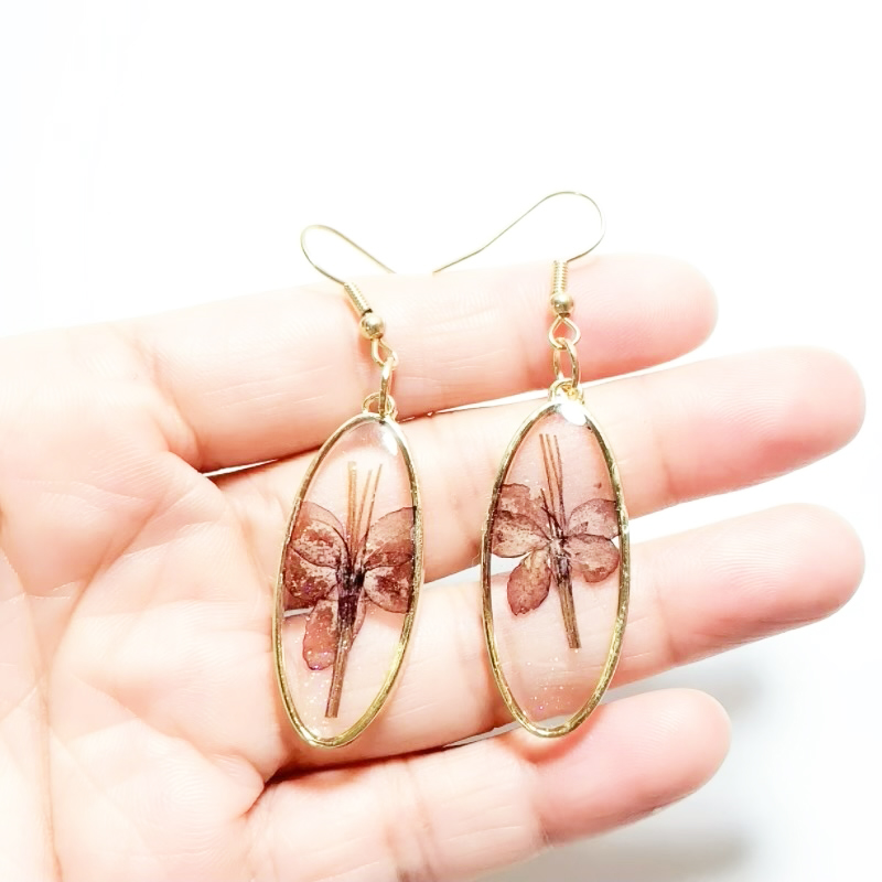 Dried Flower Earrings Heart Re - Dried Flower Bulk recensie en prijs